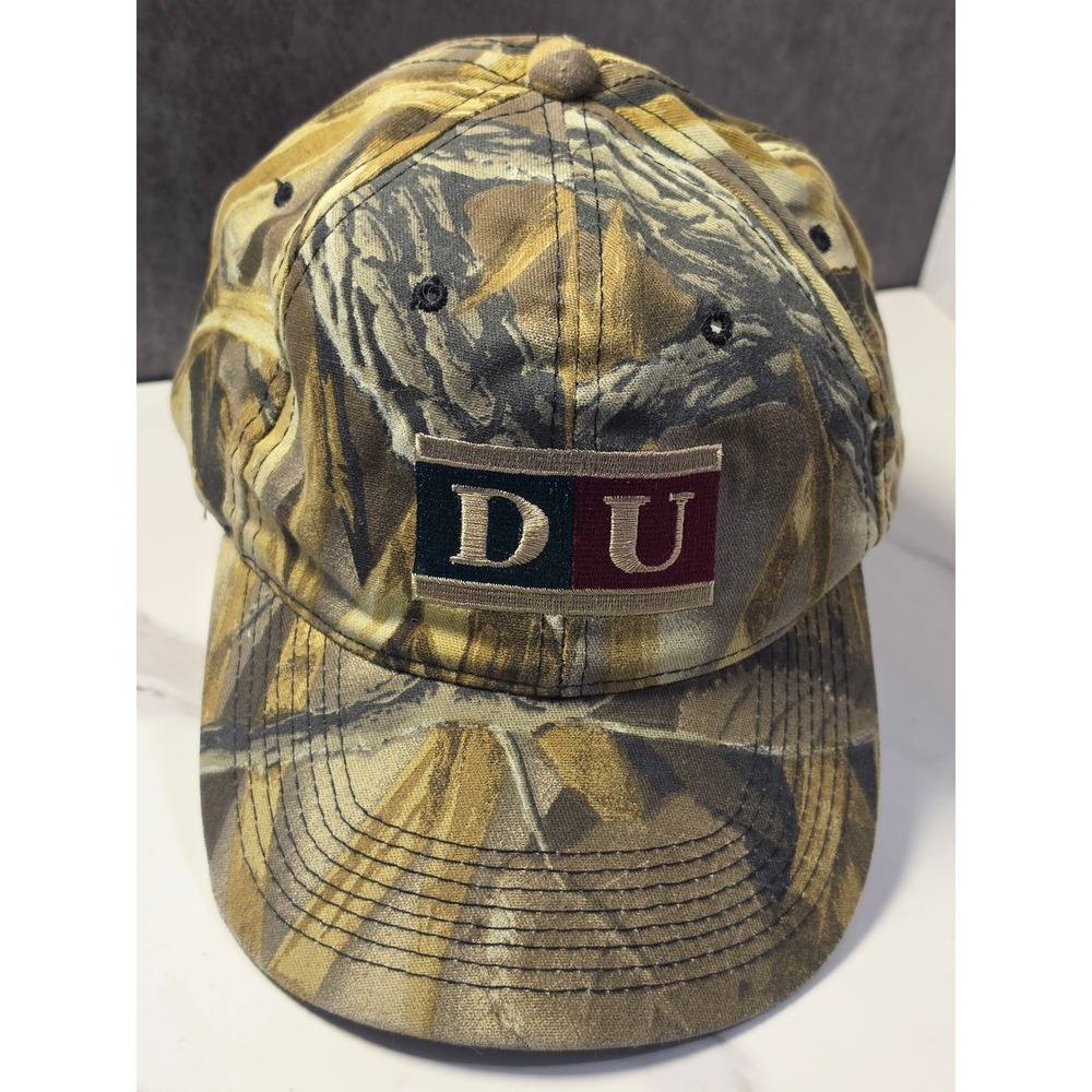 Ducks Unlimited Camo Baseball Cap DU Embroidered Adjustable Hunting Hat Mens